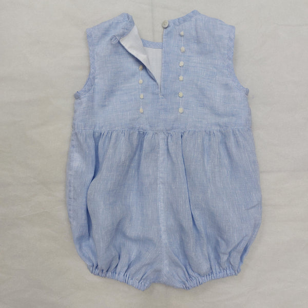 Sample Sale Baby Romper 'Topolino Dots' Linen