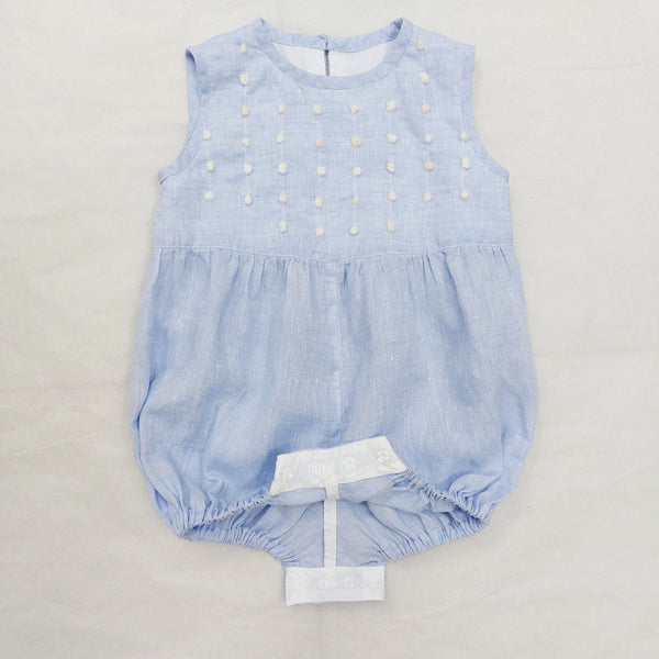 Baby Romper 'Topolino Dots' Linen