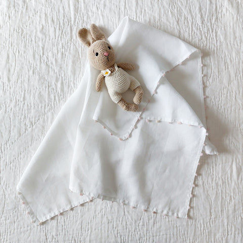 Baby Linen Square with Embroidery