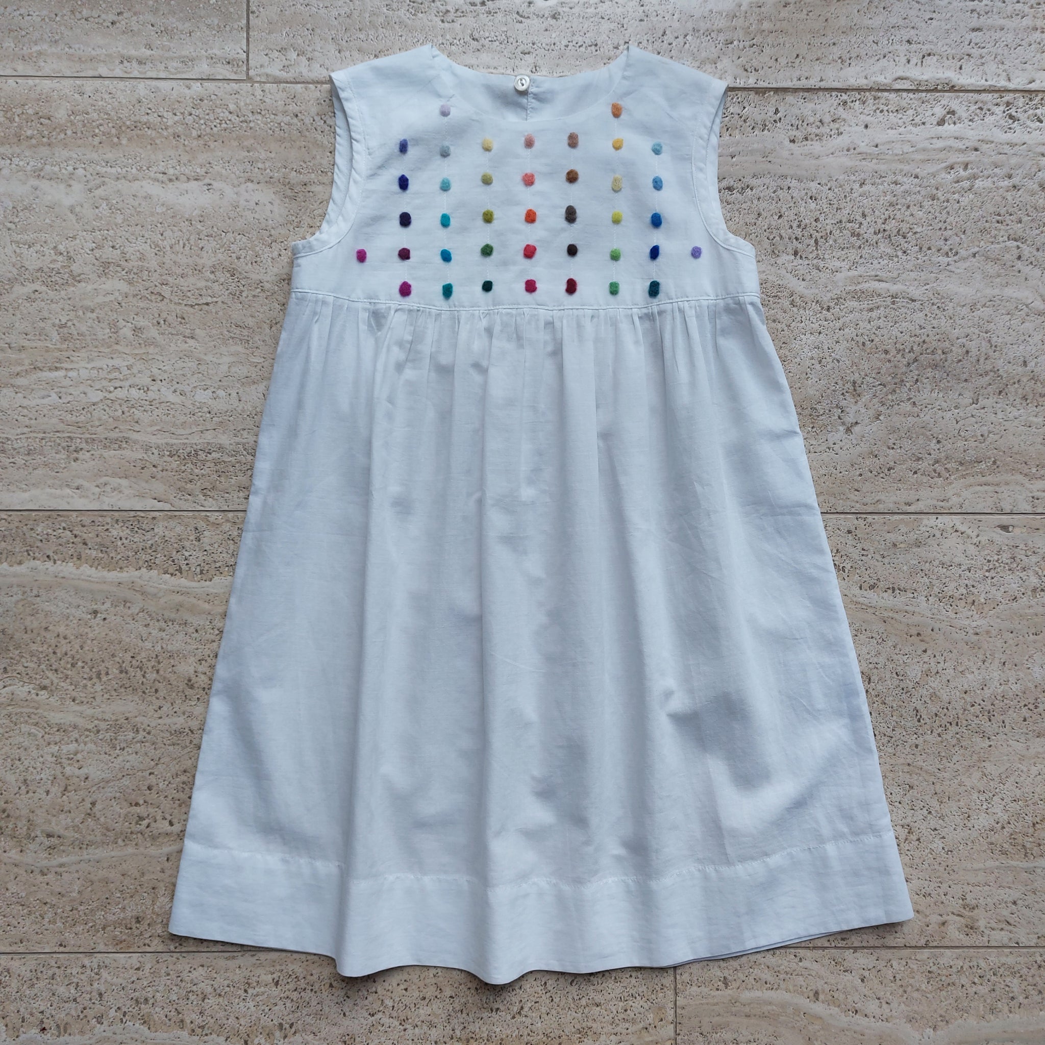 Sample Sale - Girls Dress 'Pallina Dots' Cotton Batista