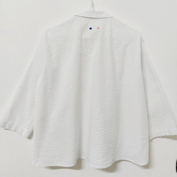 Womens shirt 'Ally 3/4 Dots ' Seersucker