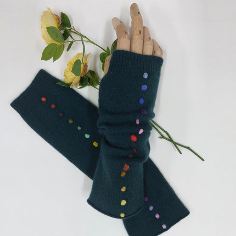 Cashmere mitts 'Polly Dots' Ready Delivery