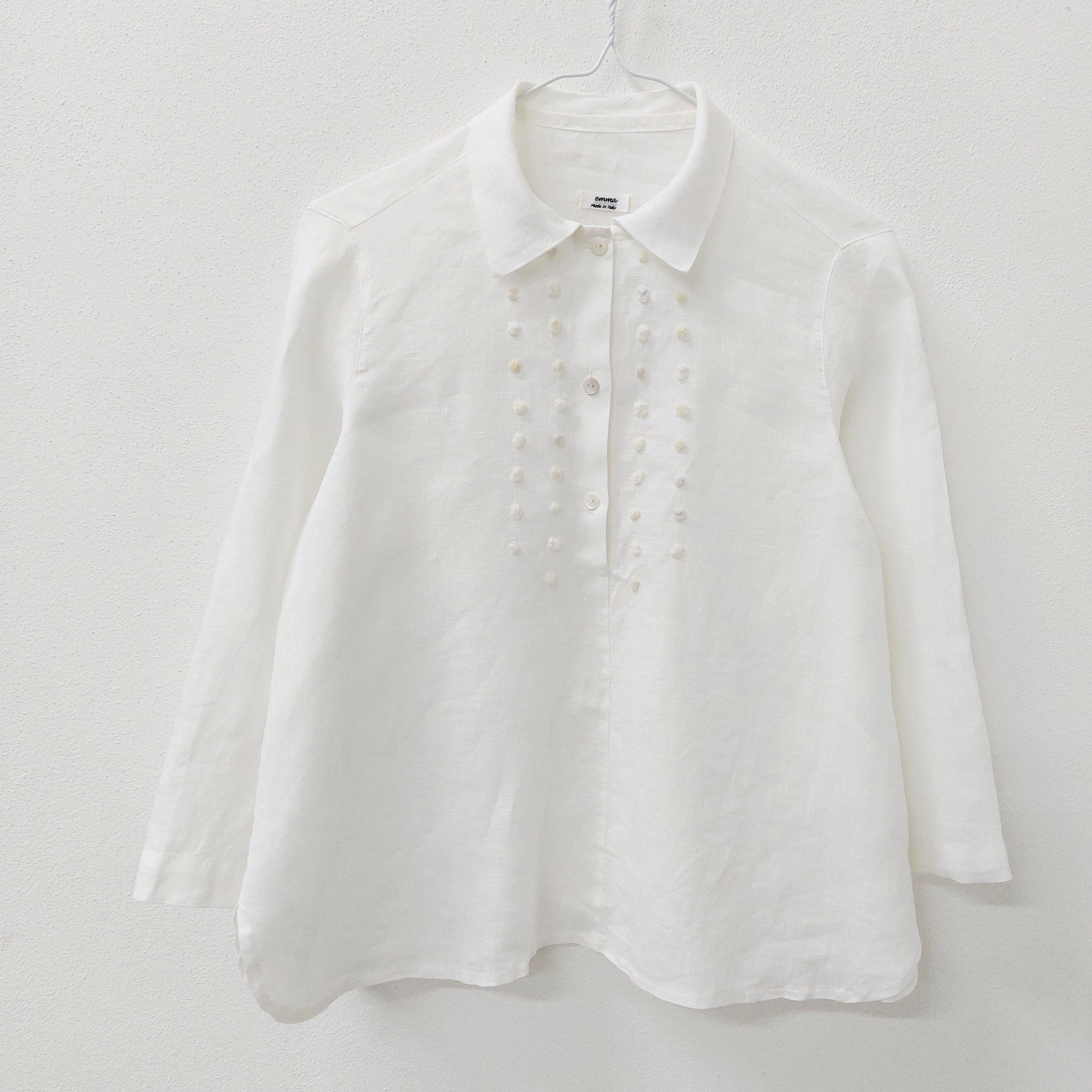 Womens shirt 'Ally 3/4 Dots ' Pergamena Linen