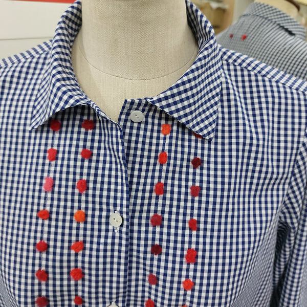 Womens shirt 'Ally 3/4 Dots ' Poplin