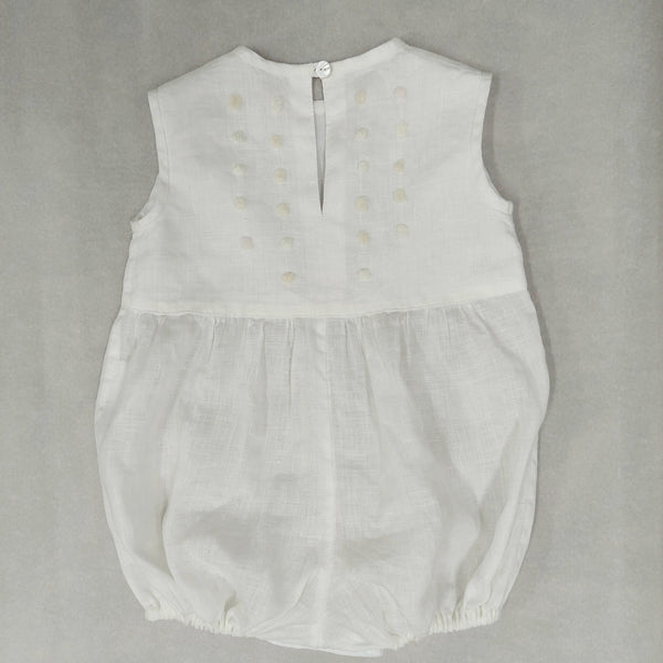 Baby Romper 'Topolino Dots' Pergamena Linen