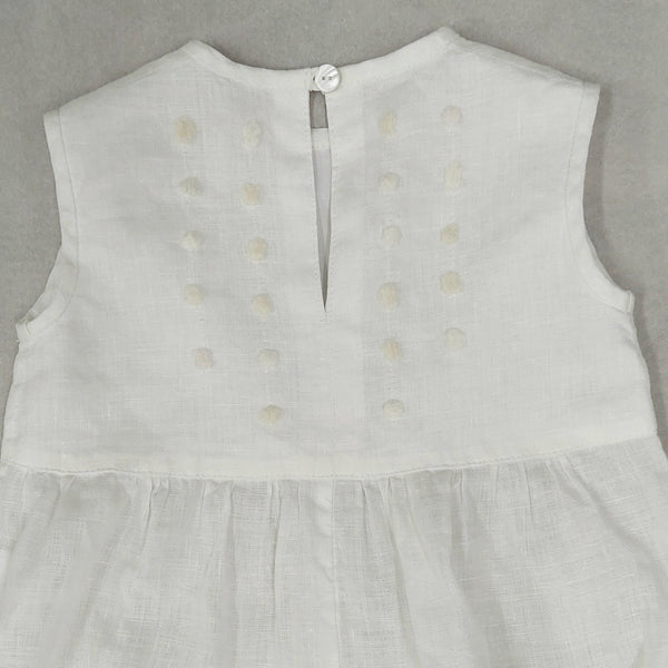 Baby Romper 'Topolino Dots' Pergamena Linen