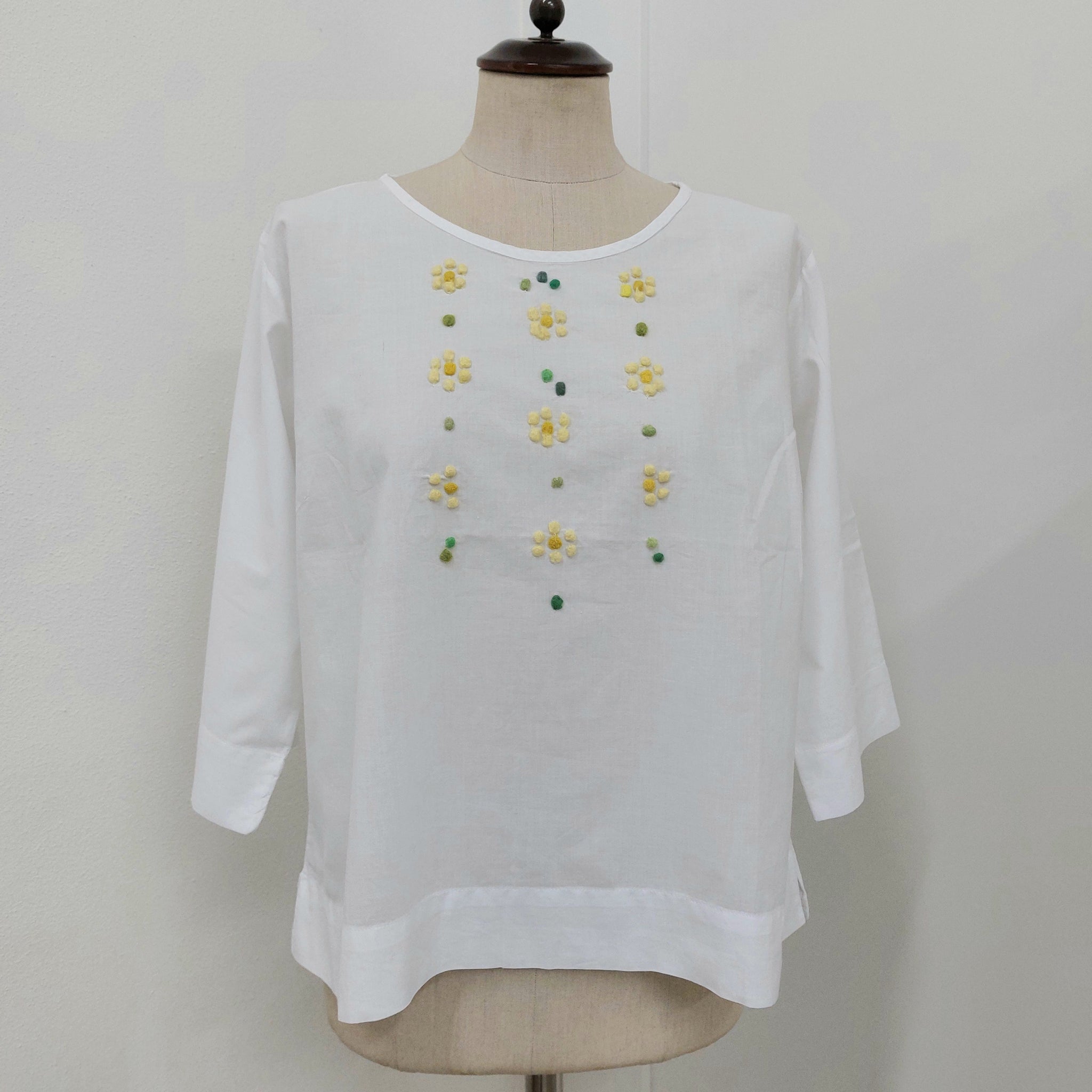 Sample Sale T-shirt 'Eva Flowers ' Cotton Batista