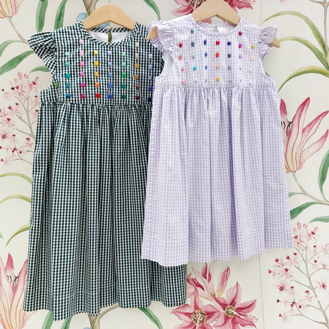 Sample Sale Girls dress 'Farfallina Dots' Cotton Poplin