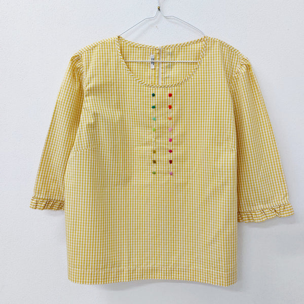 Sample Sale - T-shirt 'April Dots' Poplin Vichy