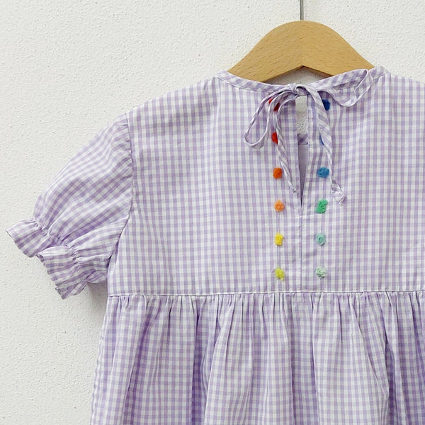 Sample sale - Girls dress 'Bollicina Dots' Cotton Poplin