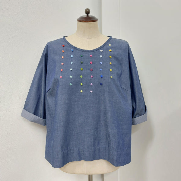 Sample Sale - T-shirt 'Eva Dots' Denim