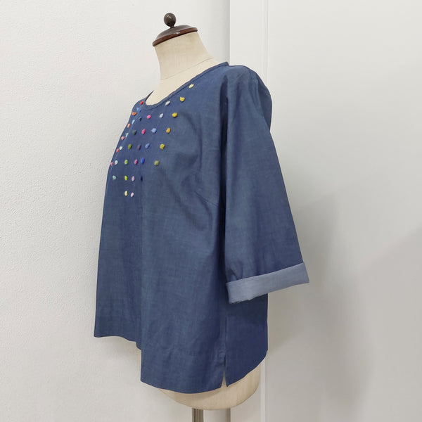 Sample Sale - T-shirt 'Eva Dots' Denim