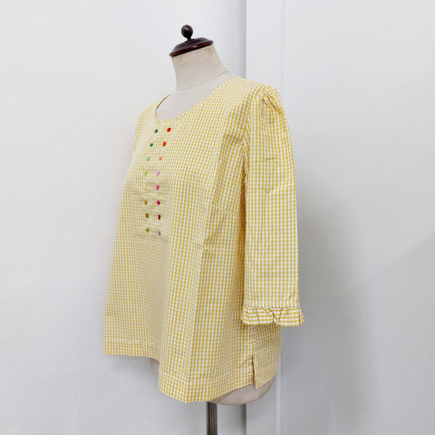 Sample Sale - T-shirt 'April Dots' Poplin Vichy