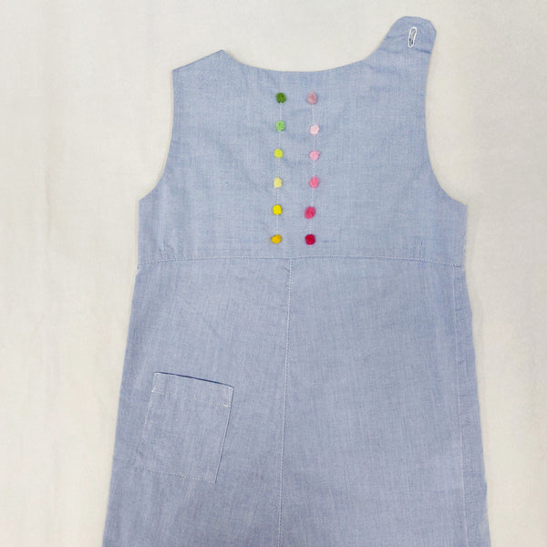 Sample Sale - Childs short dungarees 'Saltino Dots' Cotton Chambray