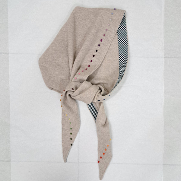 Cashmere Hoody Scarf 'Francy Dots'