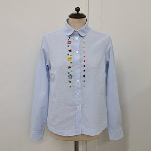 Shirt 'Bettina ML Flowers & Dots' Cotton Seersucker
