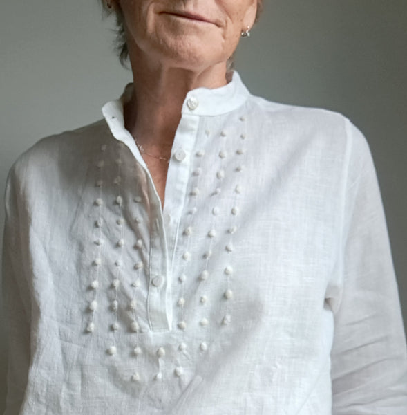 Shirt 'Nadia Dots Over' Pergamena Linen
