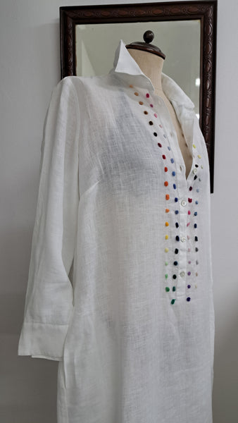 Sample Sale - Shirt Dress in Light Linen