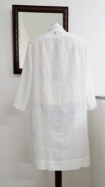 Sample Sale - Long Shirt  in Light Linen