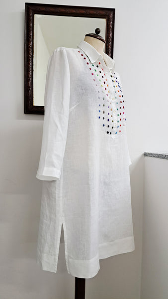 Sample Sale - Long Shirt  in Light Linen