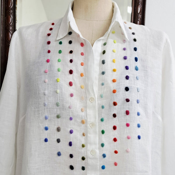 Sample Sale - Long Shirt  in Light Linen