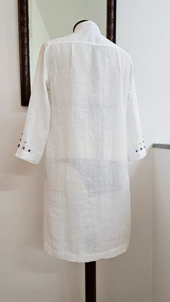 Sample Sale - Long Shirt  in Light Linen