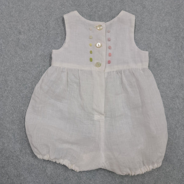 Baby Romper 'Topolino Dots' Pergamena Linen