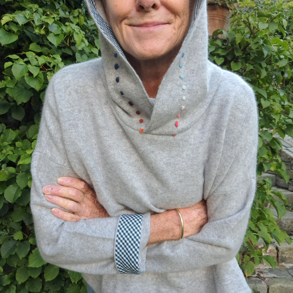 Cashmere Hoody 'Cally Dots '