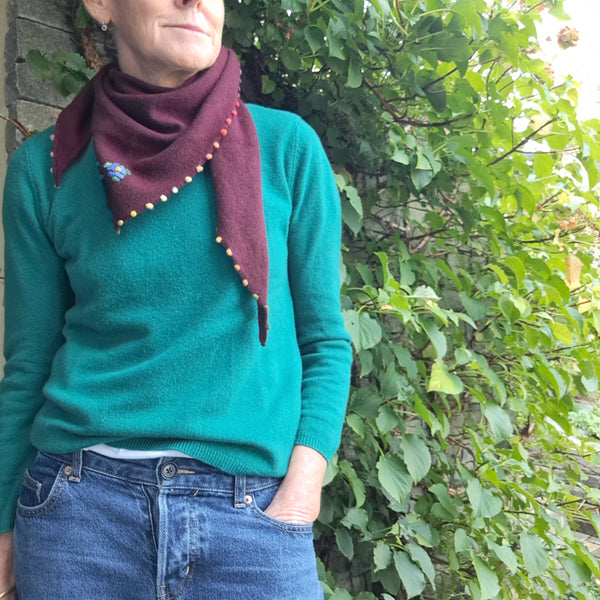 Cashmere Triangle scarf 'Patty'