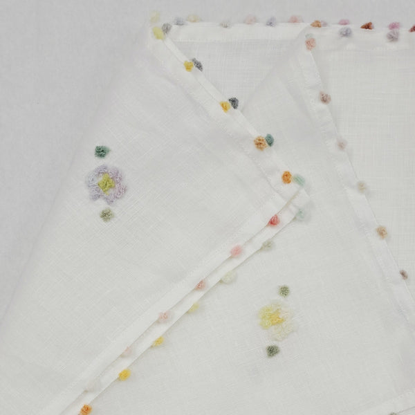 Baby Swaddle Dots & Flowers Pergamena linen