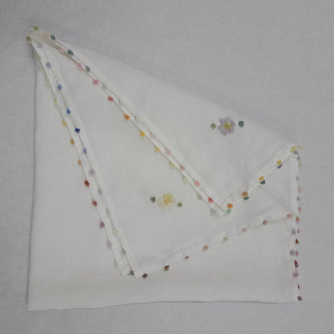 Baby Swaddle Dots & Flowers Pergamena linen