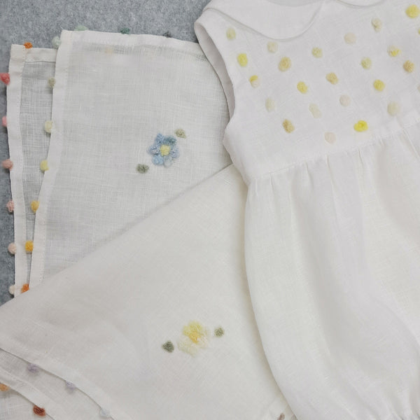 Baby Swaddle Dots & Flowers Pergamena linen