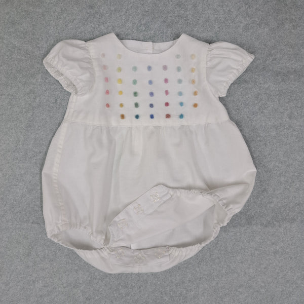 Baby Romper 'Topolino MC Flowers' Velvet Needlecord