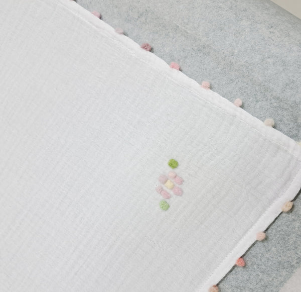 Baby Swaddle Dots & Flowers Double Cotton