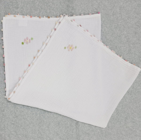 Baby Swaddle Dots & Flowers Double Cotton