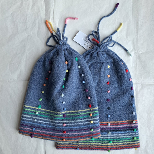 Sample Sale Childs Hat  ' Fagiolino D Rainbow' Cashmere