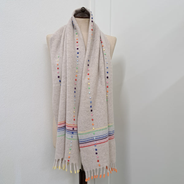 Sample Sale Scarf 'Frangia Rainbow' Cashmere