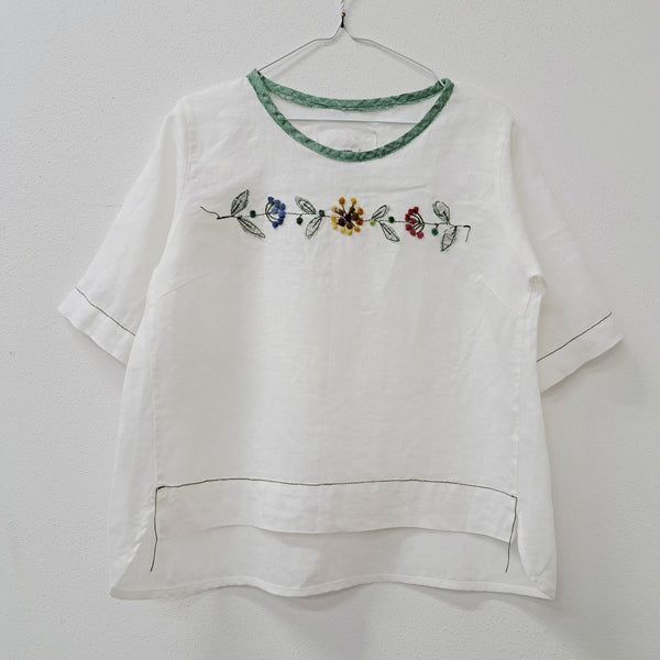 T-shirt 'Even' Pergamena Linen