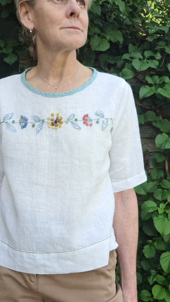 T-shirt 'Even' Pergamena Linen