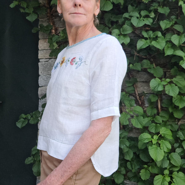 T-shirt 'Even' Pergamena Linen