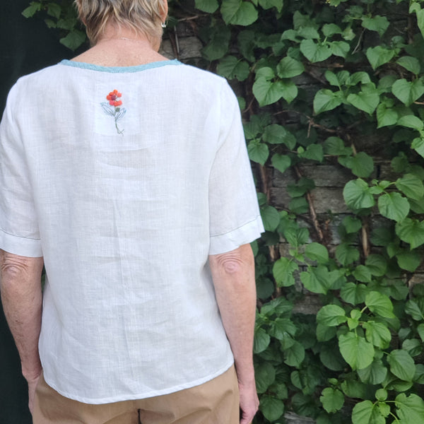 T-shirt 'Even' Pergamena Linen