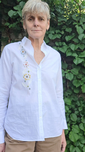 Shirt 'Micia Stem Flowers' Batista cotton