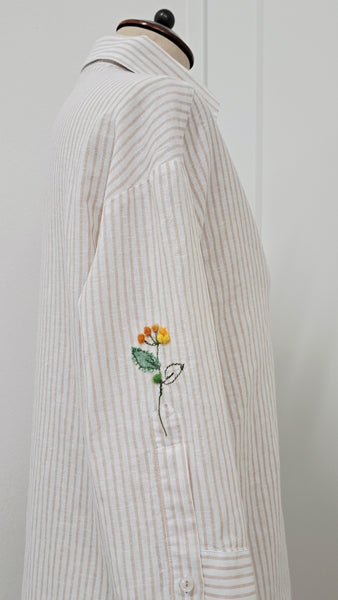 AND shirt - Stripe - Stem Flowers