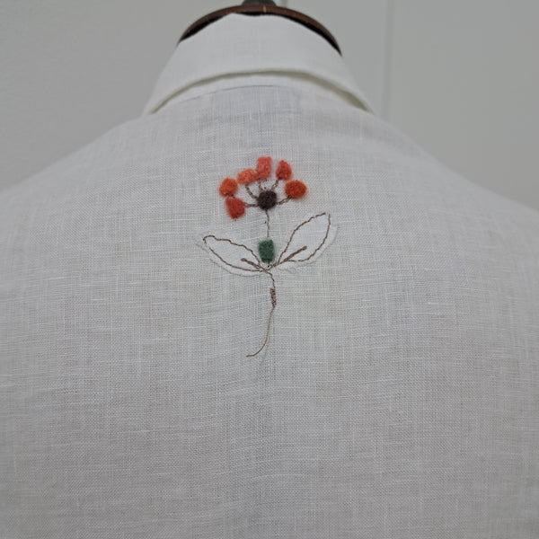 AND camicia - Bianca - Fiori Stelo