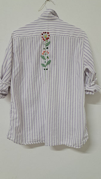 Camicia P.P con fiori a stelo 