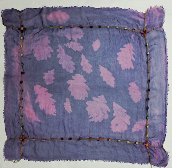 Cyanotype print  Silk Square Small