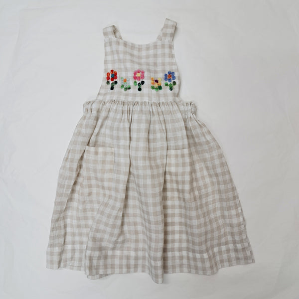 Saldo Prendisole bambina 'Sole Flowers' Lino