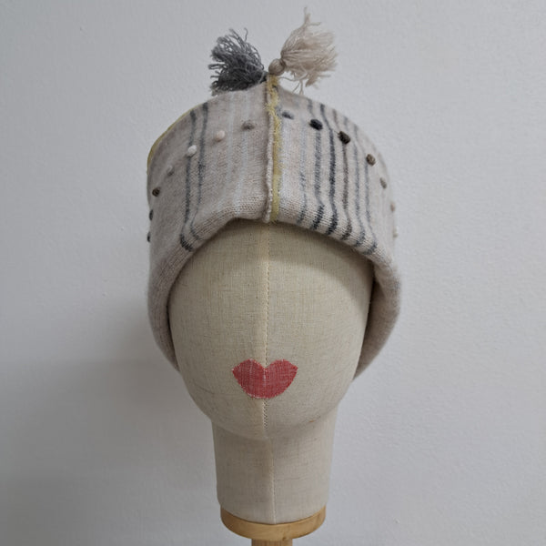 Cashmere Neck warmer 'Lola' Double with Buddleia EcoPrint Silk Lining