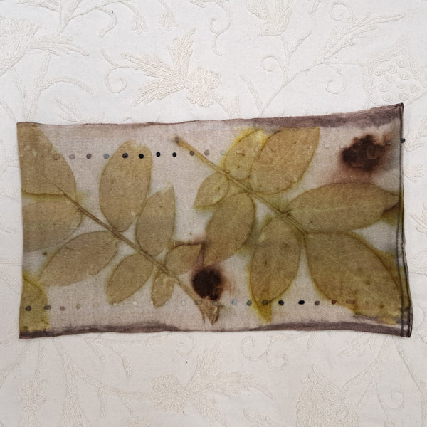 Sciarpa Infinity in Cashmere 'Giro' Noce Ecoprint