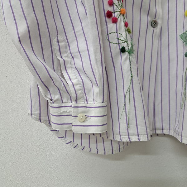 Camicia P.P con fiori a stelo 